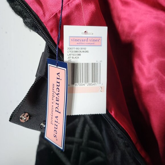 Vineyard Vines Black Carolyn Velvet Strapless Mini Dress 2 NWT Whimsigoth Event - Picture 8 of 13
